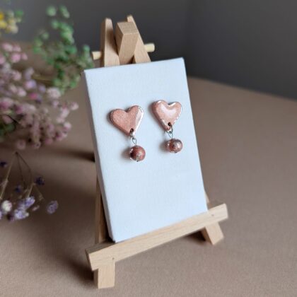 Serduszka z koralikiem