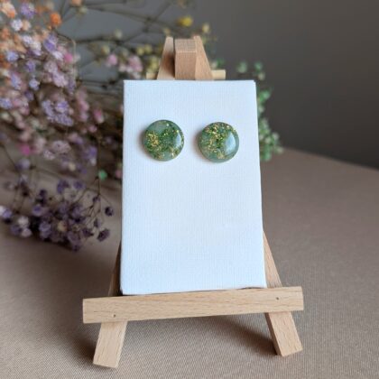 Leśne pastylki - Ręcznie robione kolczyki z modeliny