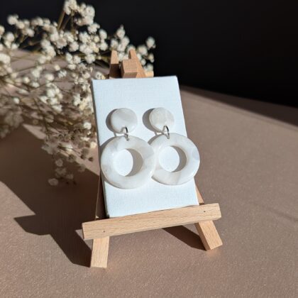 Eleganckie, duże koła - Ręcznie robione kolczyki z modeliny