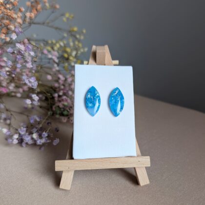 Morskie łezki - Ręcznie robione kolczyki z modeliny