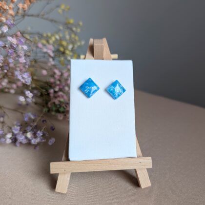 Morskie kolczyki kwadraty