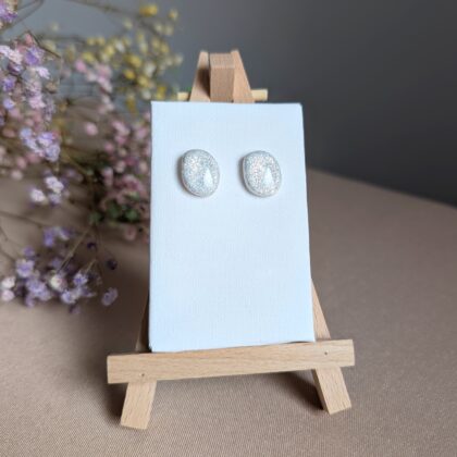 Kolczyki z holo brokatem mini