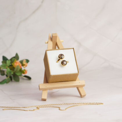 Pierścionek ze złotą folią