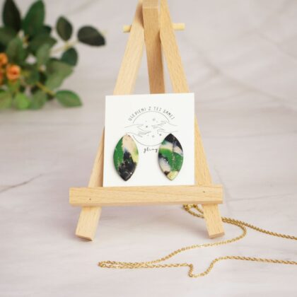 Kolczyki sztyfty z mini kolekcji "Dżungla" - Liście