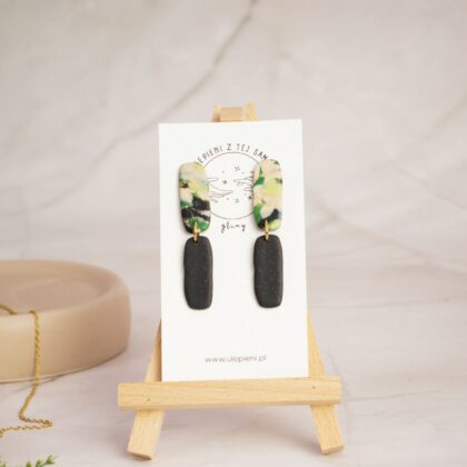 Wiszące kolczyki z mini kolekcji "Dżungla" - Trzcina