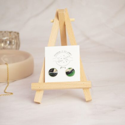 Kolczyki sztyfty z mini kolekcji "Dżungla" - Pastylki